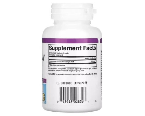 Амінокислота Natural Factors GABA (Гамма-аміномасляна кислота), 100 мг, Stress Relax, Pharma GABA, 6 (NFS-02836) 
