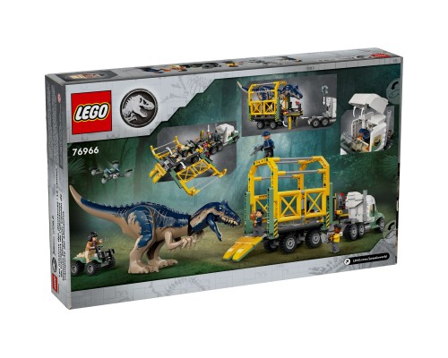 Конструктор LEGO Jurassic World Місії динозаврів: Вантажівка для перевезення алозавра (76966)