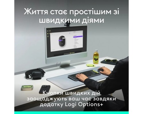 Мишка Logitech POP Mouse With Emoji Bluetooth Graphite (910-007412)