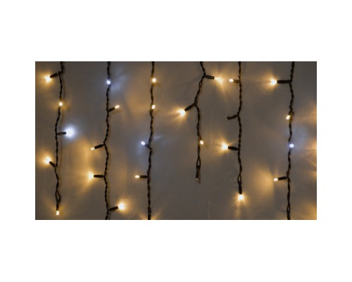 Гірлянда Delux Icicle 75LED 2x0.7m 18 біл. flash теплий білий/чорний IP44 EN (90015185)