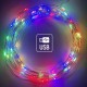 Гірлянда ColorWay Роса LED 50 5 м 8 функцій різнокольорова USB (CW-G-50L5NUMC)