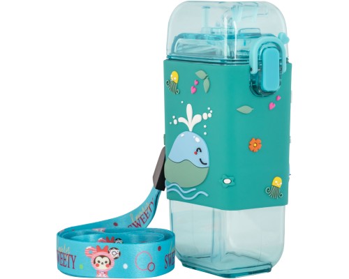 Поїльник-непроливайка Baby Team З силіконовою трубочкою та ремінцем 225 мл (4824428050913)
