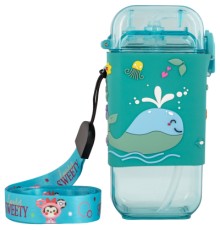 Поїльник-непроливайка Baby Team З силіконовою трубочкою та ремінцем 225 мл (4824428050913)