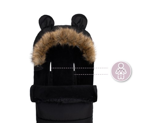 Зимовий конверт MoMi Sleeping bag black (AKCE00032)