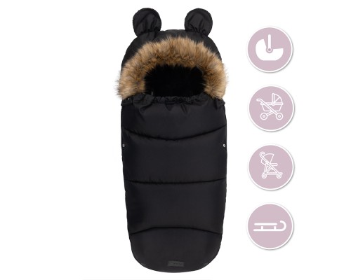 Зимовий конверт MoMi Sleeping bag black (AKCE00032)