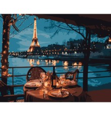 Картина по номерам Santi Романтична вечеря в Парижі, 40*50 см (955099)