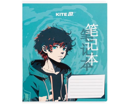 Зошит Kite Anime, 18 аркушів, клітинка (K25-236-1)