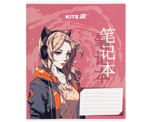 Зошит Kite Anime, 18 аркушів, клітинка (K25-236-1)