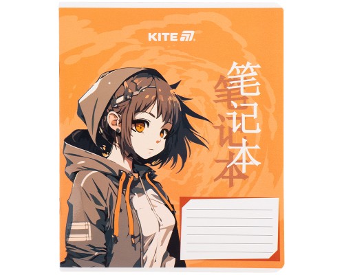 Зошит Kite Anime, 18 аркушів, клітинка (K25-236-1)