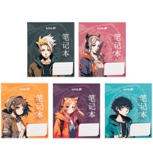 Зошит Kite Anime, 18 аркушів, клітинка (K25-236-1)