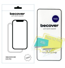 Скло захисне BeCover Poco X7 Pro 10D Black (713165)