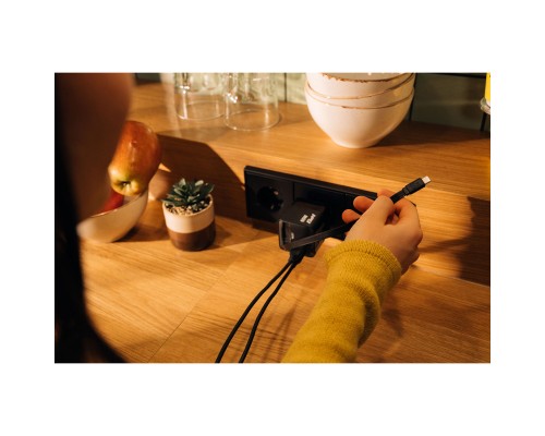 Зарядний пристрій Verbatim GaN 65 W 2 ports (USB-C/1xUSB-A) (32217)
