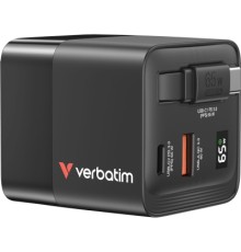 Зарядний пристрій Verbatim GaN 65 W 2 ports (USB-C/1xUSB-A) (32217)