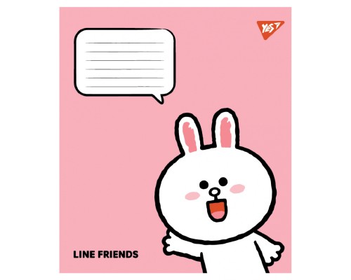 Зошит Yes Line Friends Stylish А5 12 аркушів клітинка (767645)