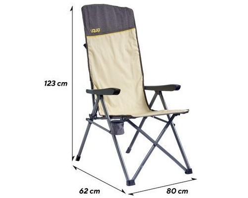 Крісло складане Uquip Justy XL Sand/Grey (244045) (DAS303231)