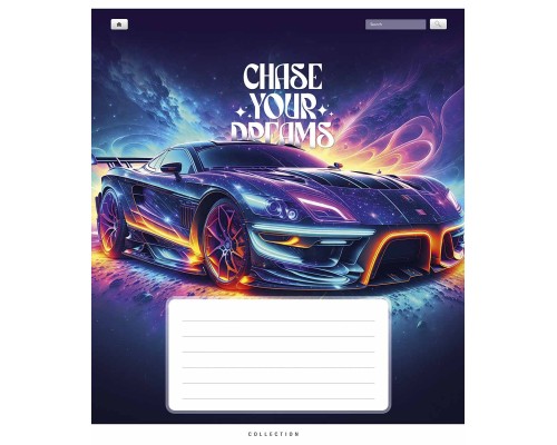 Зошит Школярик Chase your dreams 18 аркушів клітинка (018-3510K)