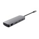 Концентратор Trust USB-C 8-in1 1xUSB-А 3.2/USB-A 2.0/2xUSB-С/HDMI/Ehernet/SD/microSD aluminium 0.15m grey (25672_TRUST)