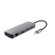 Концентратор Trust USB-C 8-in1 1xUSB-А 3.2/USB-A 2.0/2xUSB-С/HDMI/Ehernet/SD/microSD aluminium 0.15m grey (25672_TRUST)
