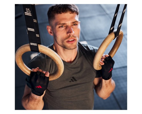 Рукавички для фітнесу Adidas Essential Training Gloves ADGB-15000RD чорний, червоний XS (885652027755)