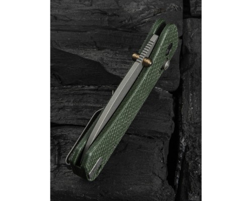 Ніж Weknife Banter 2, Green Mikarta, Stonewash (WE23075-3)