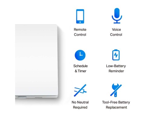 Розумний вимикач TP-Link Tapo S210 868 MHz 250V 4A (TAPO-S210)