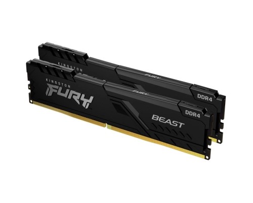 Модуль пам'яті для комп'ютера DDR4 32GB (2x16GB) 3200 MHz Beast Black Kingston Fury (ex.HyperX) (KF432C16BB1K2/32WP)