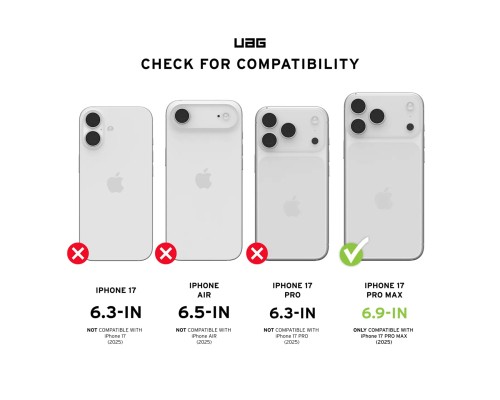 Чохол до мобільного телефона UAG iPhone 17 Pro Max Essential Armor MagSafe Ash (114541113131)