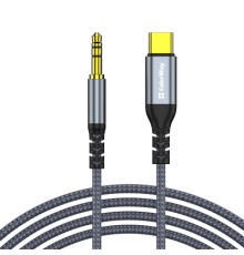 Кабель мультимедійний USB-C to 3.5mm M 1.2m gray ColorWay (CW-CBPDJ071-G)