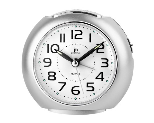 Настільний годинник Lowell будильник, сріблястий (JA7106S)