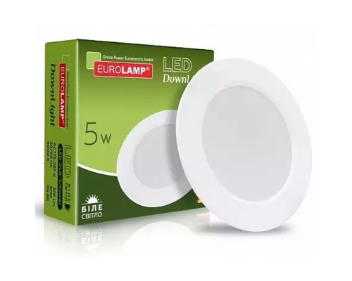 Світильник Eurolamp LED Downlight 5W 370lm 4000K (LED-DLR-5/4(new))