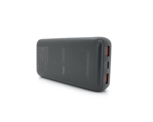 Батарея універсальна Remax 20000mAh, 22.5W, 2*USB+Type-C, Black (RPP-623)