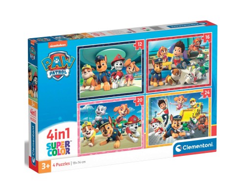 Пазл Clementoni 4 в 1 Paw Patrol, 12,16,20 та 24 елементи (21513.00)