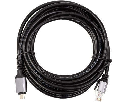 Дата кабель USB-C to RJ45 Ethernet 5.0m PowerPlant (CA914944)