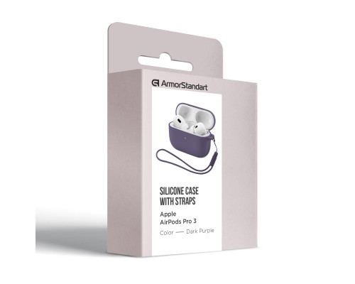 Чохол для навушників Armorstandart Silicone Case для Apple Airpods Pro 3 Dark Purple (ARM88294)