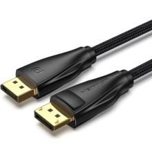 Кабель мультимедійний Cotton Braided DP Male to Male Cable 1.5M Black VENTION (HCCBG)