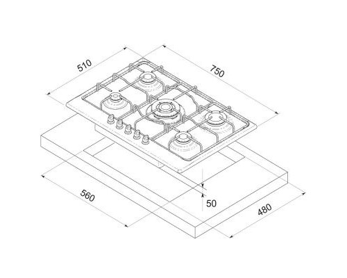 Варочна поверхня Freggia HA750VGTB