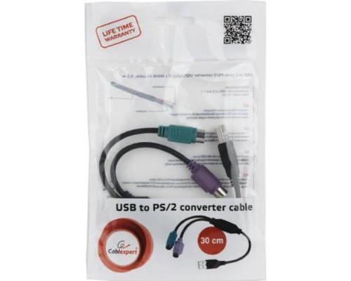 Перехідник USB to PS/2 Cablexpert (UAPS12-BK) Перехідник USB to PS/2 Cablexpert (UAPS12-BK)