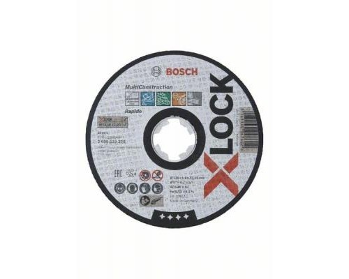Круг відрізний Bosch X-LOCK Multi Material, 125x1.6x22.2мм (2.608.619.270)