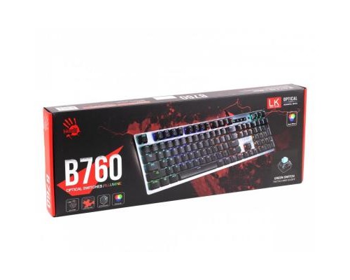 Клавіатура A4Tech Bloody B760 Green Sw Black