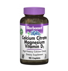 Вітамінно-мінеральний комплекс Bluebonnet Nutrition Цитрат Кальцію, Магній + Вітамін D3, 90 капсул (BLB0715)