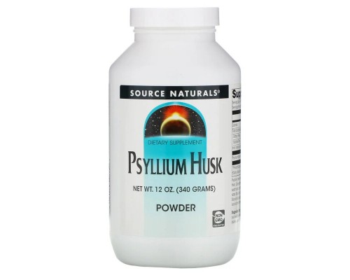 Трави Source Naturals Порошок з лушпиння насіння подорожника, Psyllium Husk Powder (SNS-00779)