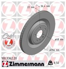 Гальмівний диск ZIMMERMANN 100.3362.20