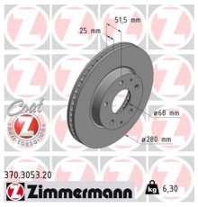 Гальмівний диск ZIMMERMANN 370.3053.20