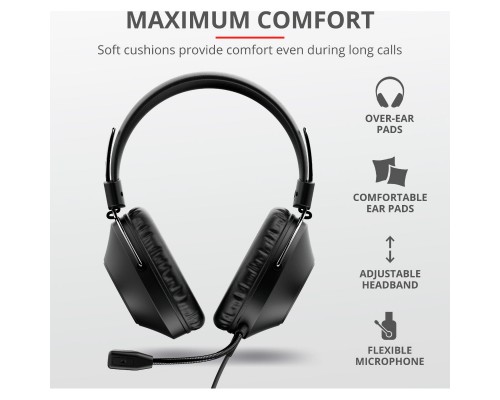 Навушники Trust Ozo Over-Ear USB Headset Black (24132)