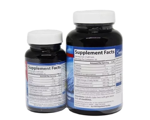 Жирні кислоти Carlson Супер Омега-3 Риб'ячий Желатин, Gems, 100+30 желатинових кап (CL1534)