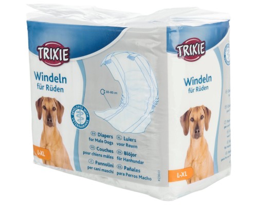 Підгузки для тварин Trixie для собак (кобелів) L-XL 60-80 см 12 шт (4011905236438)