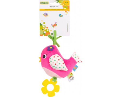 Брязкальце Baby Team музична Пташка рожева (8543_Рожева_пташка)