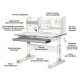 Парта Mealux Edmonton Multicolor Grey з полицею (BD-610 W/МС + G с полкой)