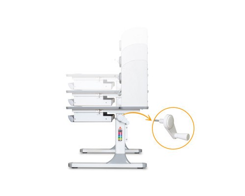 Парта Mealux Edmonton Multicolor Grey з полицею (BD-610 W/МС + G с полкой)