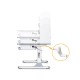 Парта Mealux Edmonton Multicolor Grey з полицею (BD-610 W/МС + G с полкой)